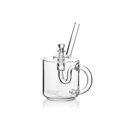 GRAV Sip Series Mug Pipe - Clear Borosilicate Glass with 14mm Joint - Front View