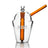 GRAV Slush Cup Bong in Amber, Durable Borosilicate Glass, 14mm Joint - Front View