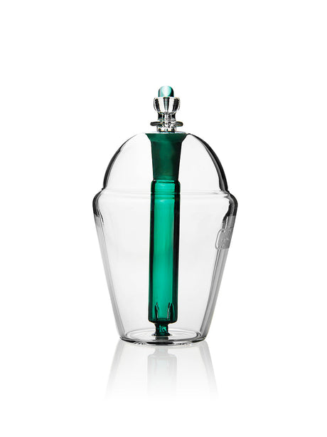 GRAV Slush Cup Bong in Green - Front View on Seamless White Background