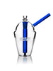 GRAV Slush Cup Bong in Cobalt Blue with Clear Borosilicate Glass, Front View on White Background