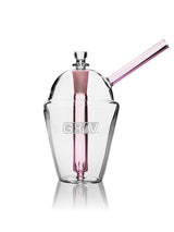 GRAV Slush Cup Bong in Pink - Front View on White Background - Borosilicate Glass