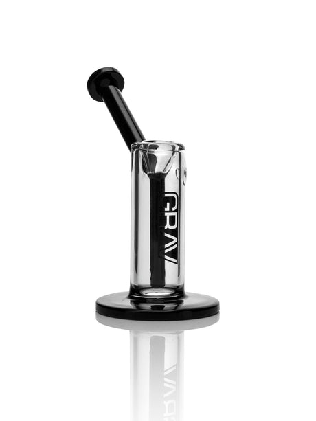GRAV Small Upright Bubbler with Black Accents, 6" Tall, 32mm Diameter, Front View