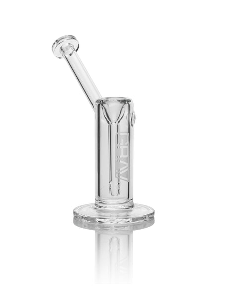 GRAV Small Upright Bubbler, clear borosilicate glass, 6" with slit-diffuser, front view