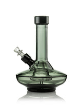 GRAV Small Wide Base Water Pipe in Smoke with Black Accents and Slit-Diffuser Percolator