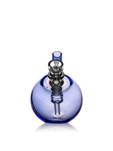 GRAV Spherical Pocket Bubbler in Clear Borosilicate Glass, Front View on White Background