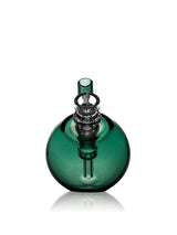 GRAV Spherical Pocket Bubbler in clear glass, front view on white background, compact and portable design