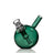 GRAV Spherical Pocket Bubbler in Lake Green with Clear Glass Bowl - Side View