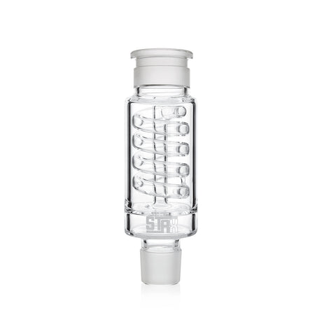 GRAV STAX Tree Percolator for Bongs, clear borosilicate glass, front view on white background
