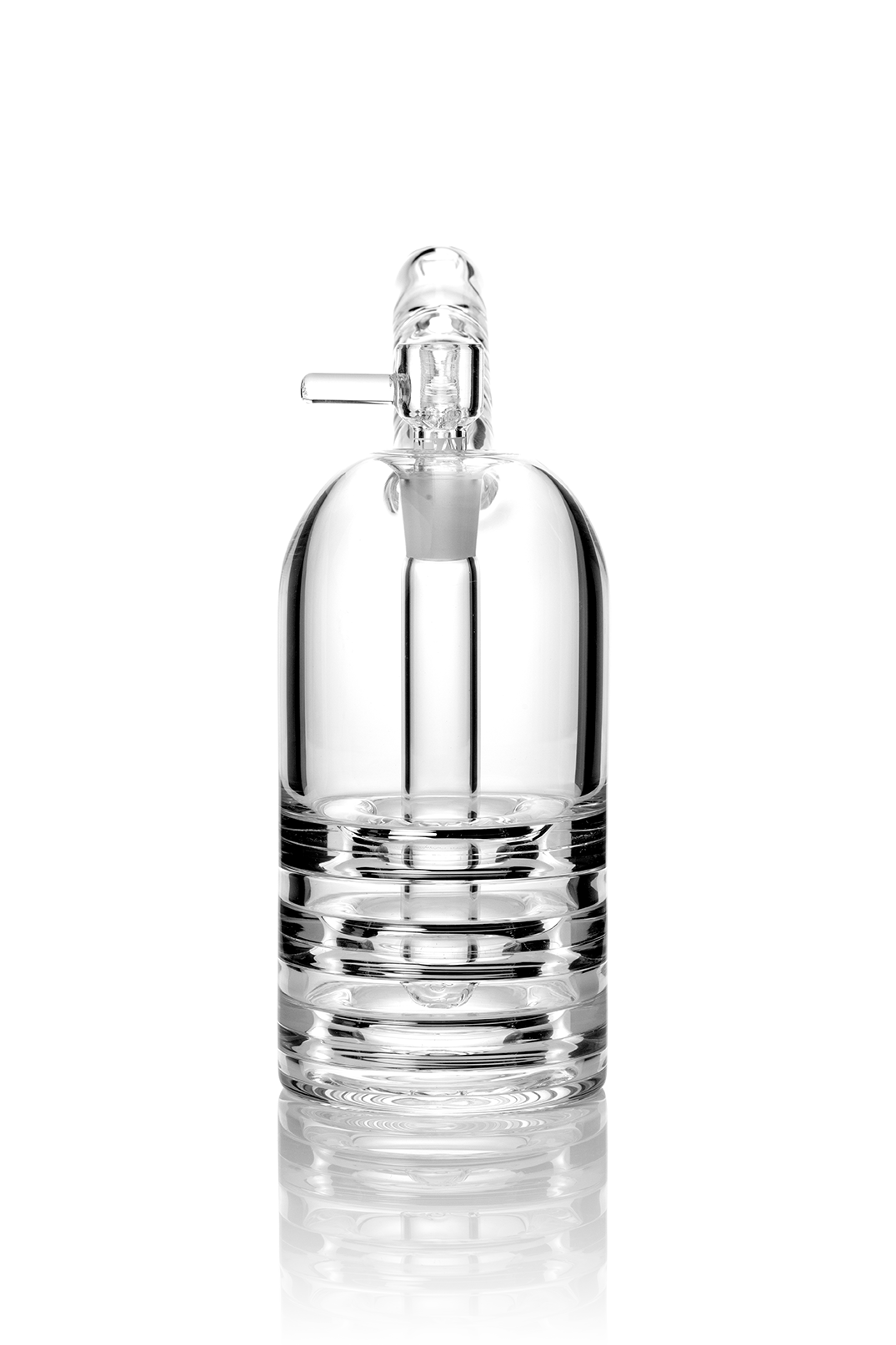 GRAV Upline Upright Bubbler with Slit-Diffuser Percolator, Clear Borosilicate Glass, Front View