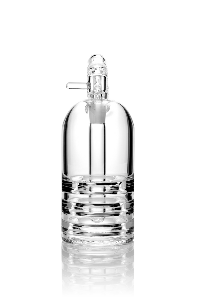 GRAV Upline Upright Bubbler with Slit-Diffuser Percolator, Clear Borosilicate Glass, Front View