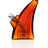 GRAV Wave Bubbler in Amber, Side View, with Slit-Diffuser Percolator for Smooth Hits