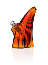 GRAV Wave Bubbler in vibrant orange with slit-diffuser percolator, front view on white background
