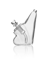 GRAV Wedge Bubbler in Blue - Compact 5" Portable Design with Slit-Diffuser Percolator for Dry Herbs, Side View