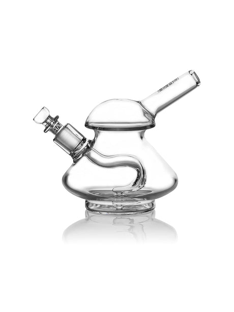 GRAV Wobble Bubbler - Clear Borosilicate Glass Bong with Deep Bowl - Front View
