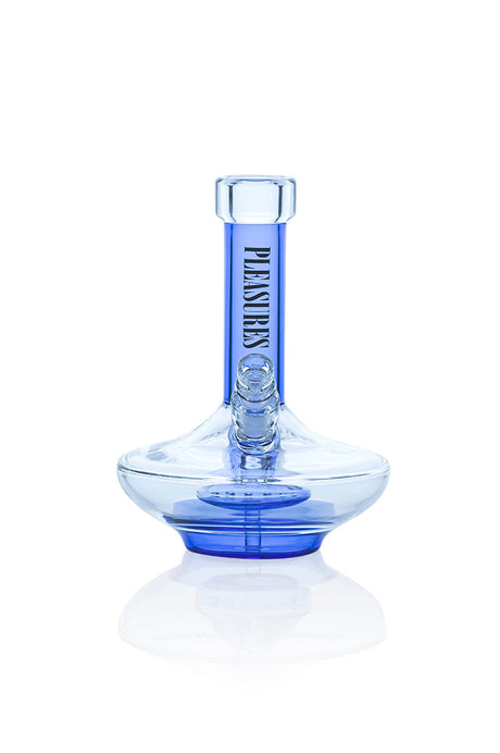 GRAV Working from Home Small Wide Base Bong in Blue - Front View on White Background