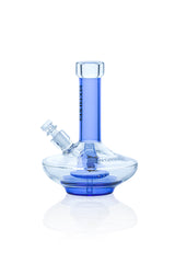 GRAV Working from Home Blue Bong with Wide Base and Clear Glass Bowl - Front View