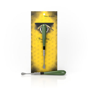 Honeybee Herb Classic Dab Tool in Green with Stainless Steel Tip on White Background