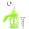 PILOTDIARY Silicone Ash Catcher in Green with Clear Glass Bowl - Front View