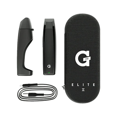 Grenco Science G-Pen Elite II portable herb vaporizer with accessories and carrying case