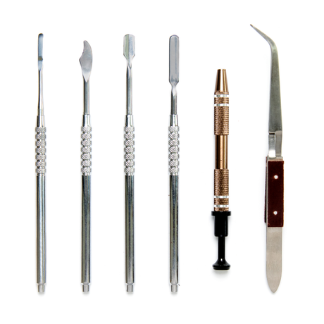 Apex Ancillary Dab Tool Set with various shaped tips for precision use, displayed on white background