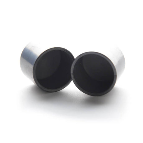 VLAB SiC Dab Rig Insert pair, high durability silicon carbide, easy to clean, front view on white background