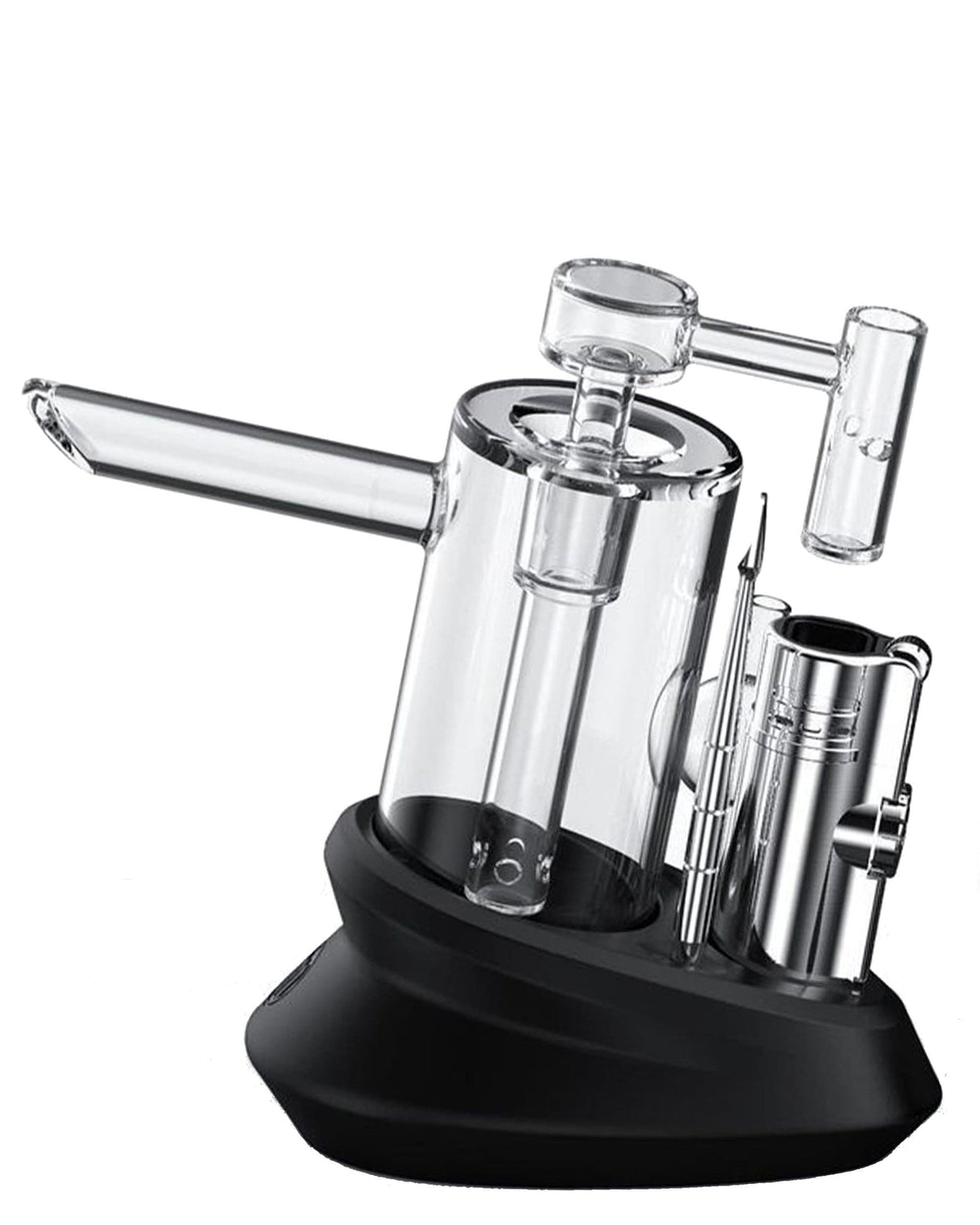 Myster HAMR Black Silicone & Borosilicate Glass All-In-One Dab Rig for Concentrates