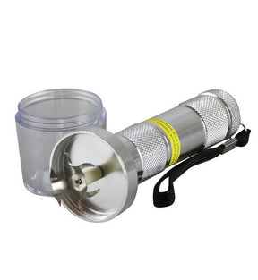 Assorted Colors Handheld Electric Grinder with Transparent Collection Chamber - Side View