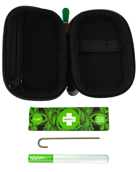 Happy Kit Mini bundle with hard case, chillum, spoon, poker, and rolling papers
