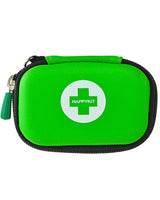Happy Kit Mini - Vibrant Green Portable Case for Dry Herbs with Zipper and Logo