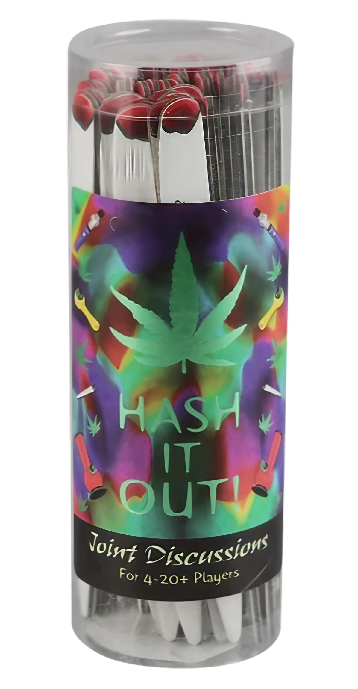 Hash It Out! Joint Discussion Game for parties, front view of colorful packaging