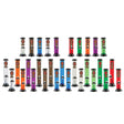 Assorted Headway Acrylic Straight Tube Bongs 30pc Bundle on White Background