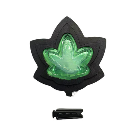 Hemp Leaf Shaped Vent Clip Air Freshener for Cars, Front View, 2.5"x2.5", Assorted Fragrances