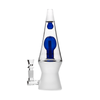 Hemper 70's XL Bong in blue with frosted glass finish and deep bowl, front view on white background