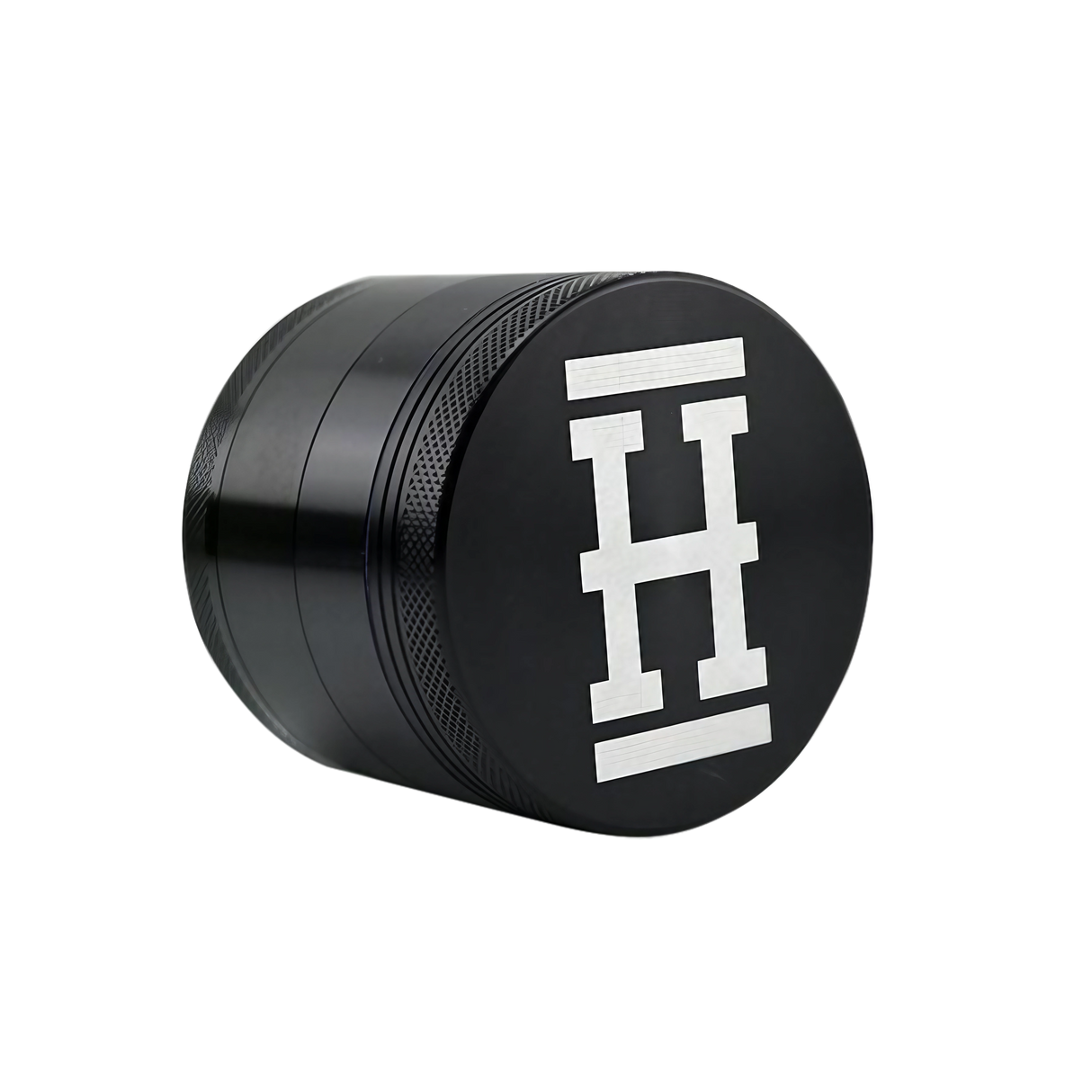 Hemper Aluminum Grinder 4 Piece in Black, 2.2" Size, Durable with Textured Grip - Side View