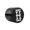 Hemper Aluminum Grinder 4 Piece in Black, 2.2" Size, Durable with Textured Grip - Side View