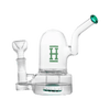 Hemper Bell Rig Bong in Teal with Deep Bowl and 14mm Joint - Side View on White Background
