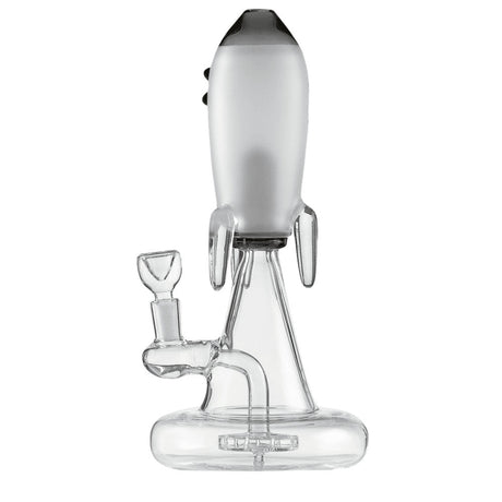 Hemper Blast Off Water Pipe made of Borosilicate Glass, Front View on White Background