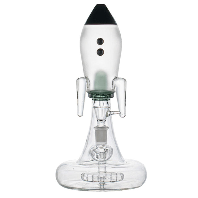 Hemper Blast Off Water Pipe front view, Borosilicate Glass Rocket-shaped Bong with a deep bowl