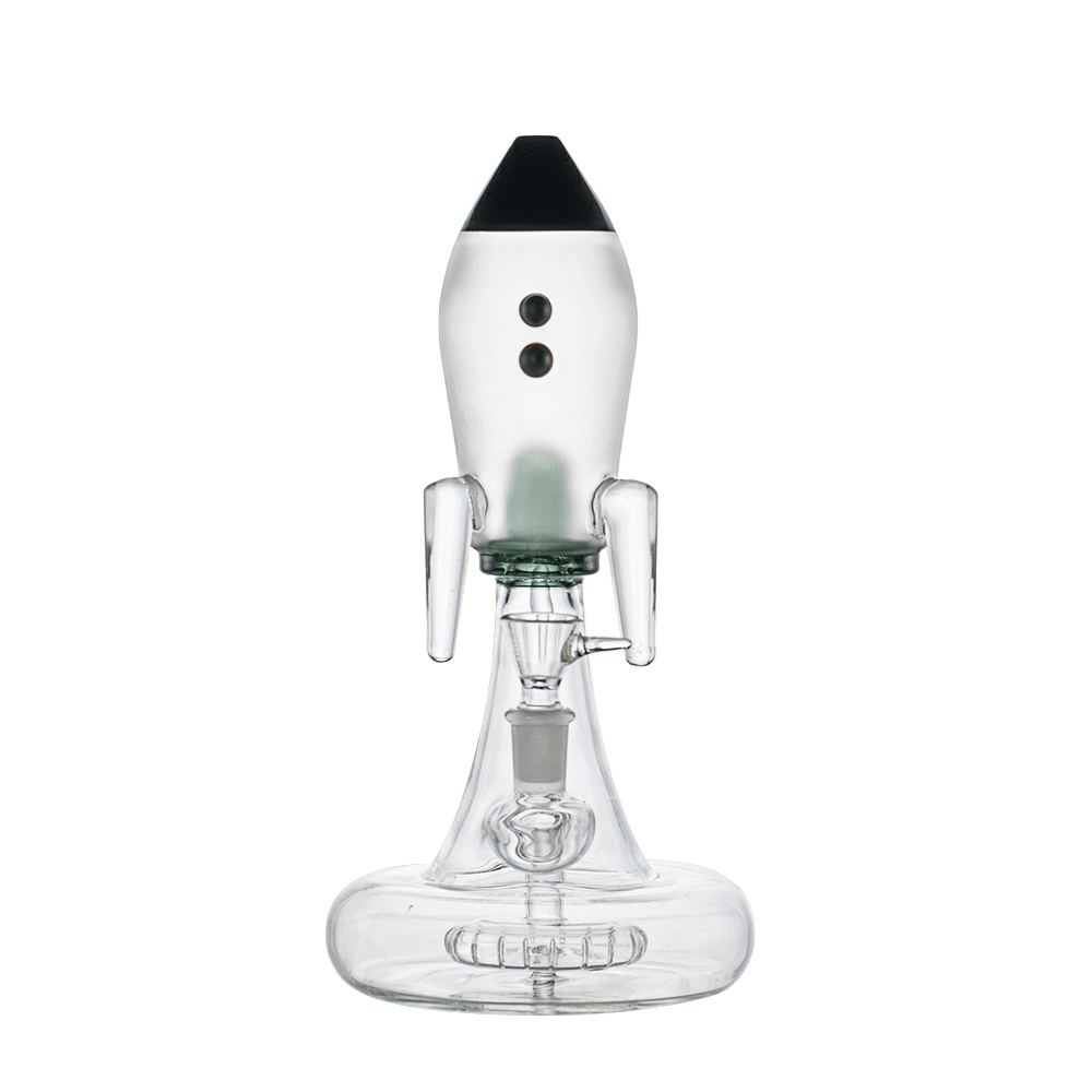 Hemper Blast Off XL Bong in Black - Front View with 14mm Joint and 10" Height