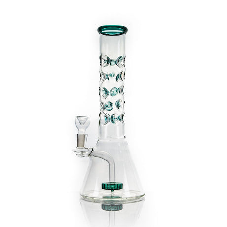 Hemper Bubble Neck Beaker Bong in Teal with Borosilicate Glass - Front View