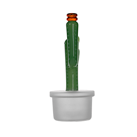 Hemper Cactus Jack Bong XL, Amber/Green, 10" Tall, 14mm Female Joint, Borosilicate - Front View