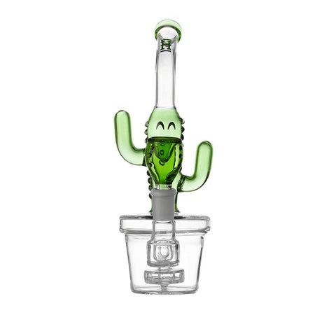Hemper Cactus Jack Water Pipe, 7" tall with 14mm female joint and showerhead percolator, front view on white background