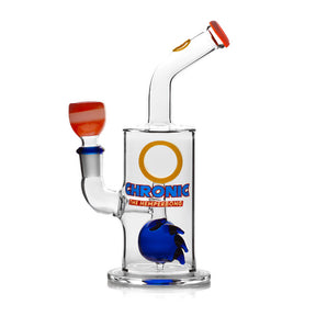 Hemper Chronic Bong front view with clear glass, angled mouthpiece, and deep bowl