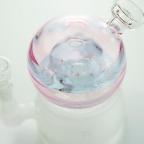 Hemper Crystal Ball XL Rig with Pink and Blue Accents - Top View