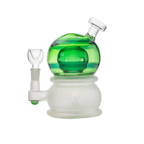 Hemper Crystal Ball XL Rig in green with deep bowl, front view on white background