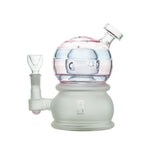 Hemper Crystal Ball XL Rig in Pink, 7" Borosilicate Glass Bong with 14mm Joint - Front View