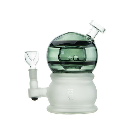 Hemper Crystal Ball XL Rig in Smoke, 7" Borosilicate Glass Bong with 14mm Joint, Front View