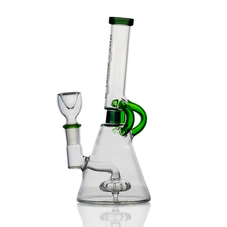 Hemper Cyberpunk Bong with Showerhead/UFO Percolator, 7" Height, Front View on White Background
