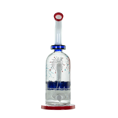 Hemper Fireworks XL Bong front view with assorted color accents and 10.5" height