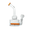 Hemper Inline Puck Bong V2 in Amber, 7" with In-Line Percolator, Side View